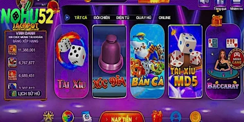 Nohu52 - Trang Chủ Nohu52 Chính Thức Đổi Thưởng Uy Tín 35 Mini Game Nohu52 – Chơi nhanh, trúng lớn chỉ trong tích tắc